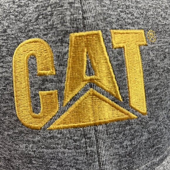 CAT SnapBack Trucker Hat Adjustable Mesh Back Gray Black Embroidered 6 Panel - Picture 5 of 8